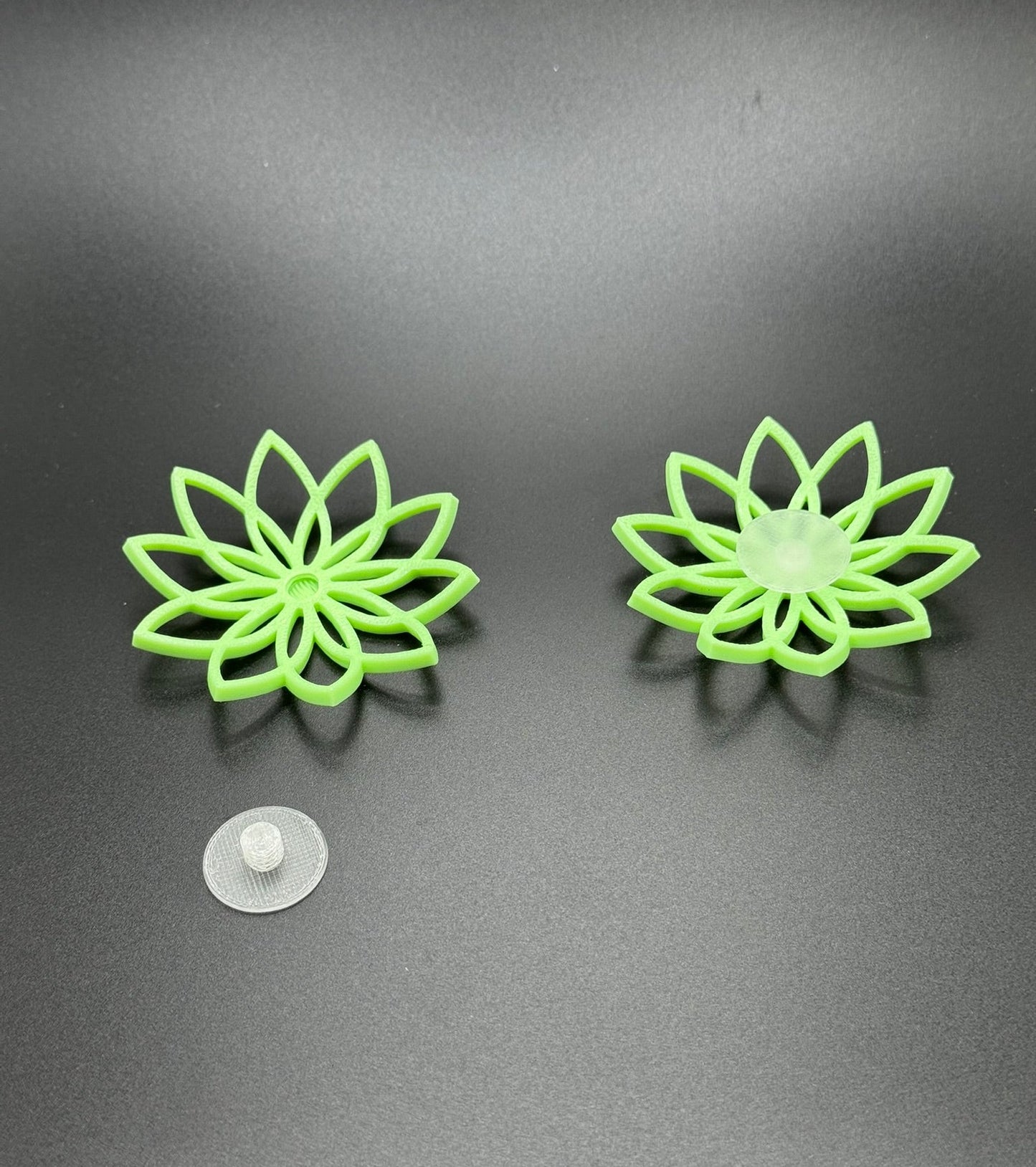 Wiederverwendbare Nippelpads mit Lotus-Design - UV-aktiv - Neongrün