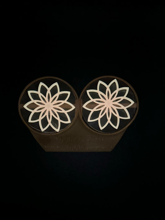 Mit Lotusornament - lachsrosa