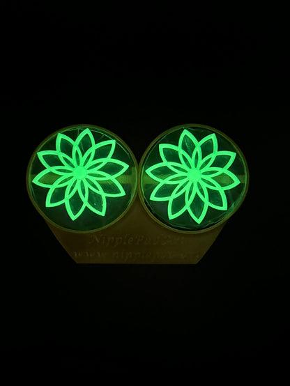 Mit Lotusornament - neongrün