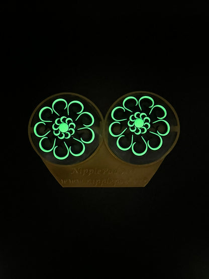Mit Blumenmuster - neongrün