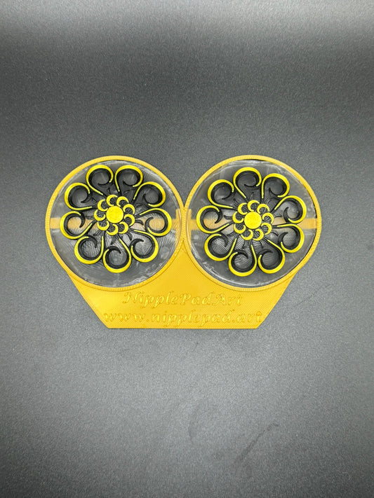 Mit Blumenmuster - Gold